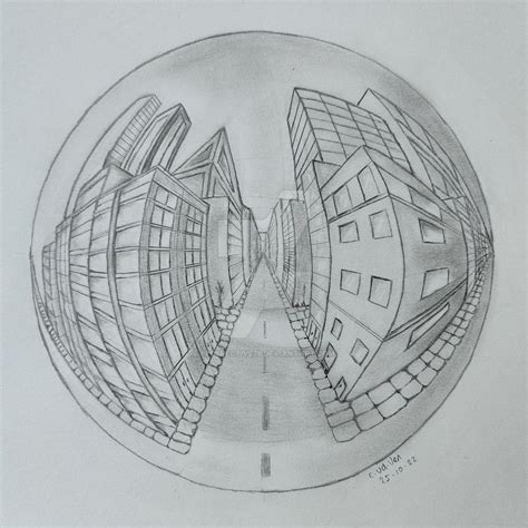 5 point perspective fisheye view. by Perspective76 on DeviantArt