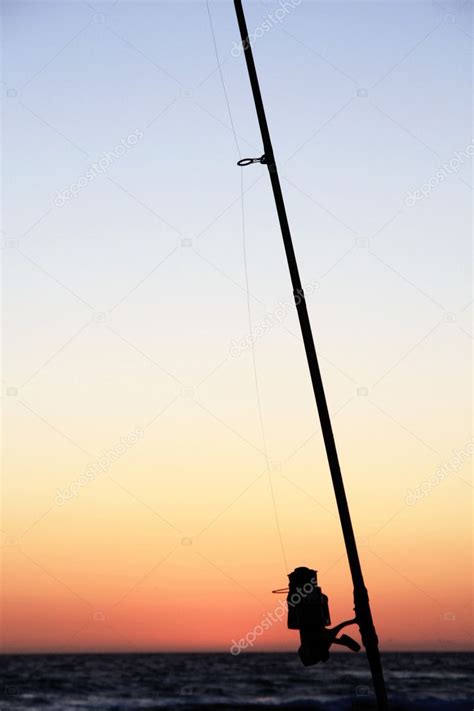 Fishing pole silhouette — Stock Photo © membio #5261714