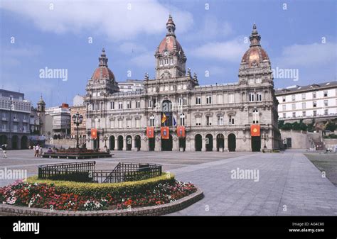 La Coruna City Hall And Main Square Galicia Spain Stock Photo 1068159