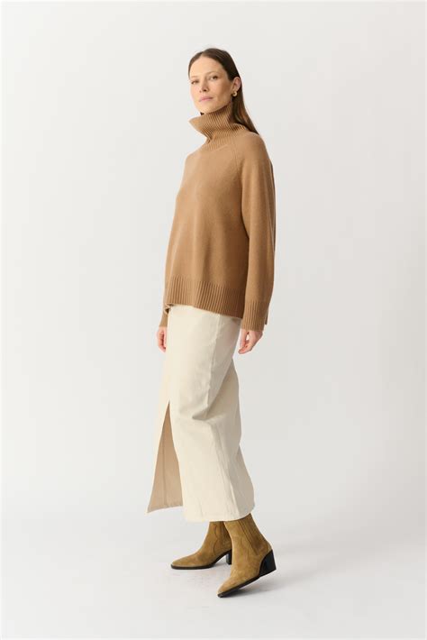 Mino Kaszmirowy Golf Camel Minou Cashmere