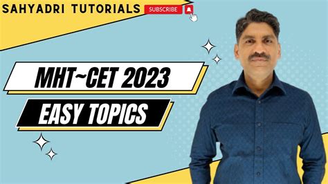 Easy Topics MHT CET 2023 Sahyadri Tutorials YouTube