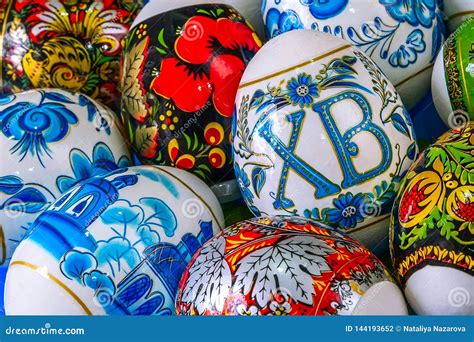 Russian Traditional Easter Eggs Stock Photo Image Of Spring Colored