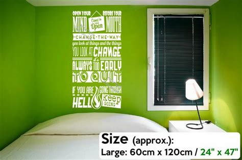 Open Your Mind Before Your Mouth Large Motivational Wall Sticker