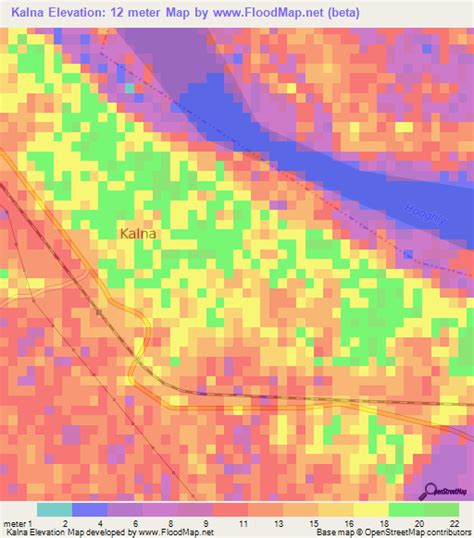 Elevation Of Kalnaindia Elevation Map Topography Contour