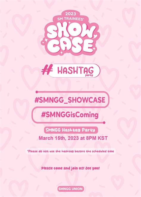 SMNGG On Twitter ANNOUNCEMENT SMNGG Showcase Hashtags Party