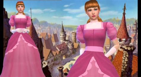 Cinderella Ridiculous Pink Dress Sims Mods Clothes Pink Dress Sims