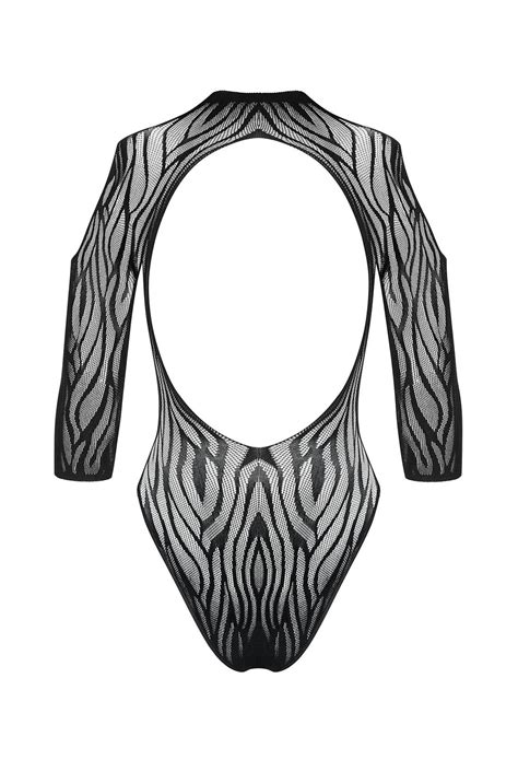 Body Aus Netz Im Zebra Look Mit Cut Outs Schwarz Catsuits Bodys Club Hot Fashion
