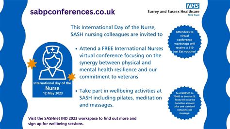 Sash Nhs Trust On Twitter Our Internationalnursesday Conference Will