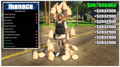 Gta V Online The Best Paid Mod Menu With Recovery Menace Mod Menu