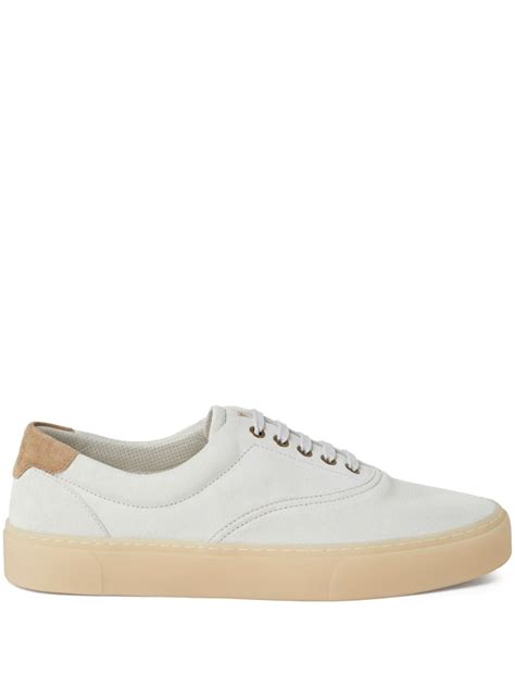 Brunello Cucinelli Low Top Suede Sneakers White FARFETCH