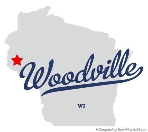 Map of Woodville, St. Croix County, WI, Wisconsin