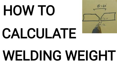 How To Calculate Welding Weight Youtube