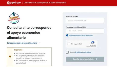 AquÍ Cómo Saber Si Soy Beneficiario Del Bono Alimentario De 270 Soles Antes De Que Finalice El