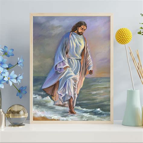 Realistic Jesus Christ Print From Acrylic Painting Original Jesus Wall ...