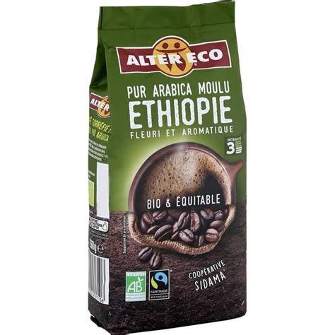 Lot De Alter Eco Caf Moulu Bio Pur Arabica Ethiopie G