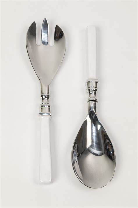 Our Recycled Aluminium Salad Servers White Are Elegant And Eco Friendly Too