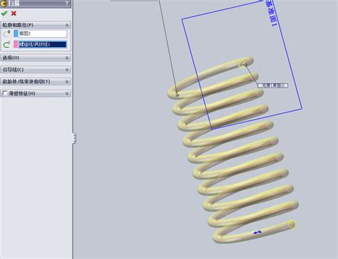 Solidworks中的弹簧怎么画百度知道