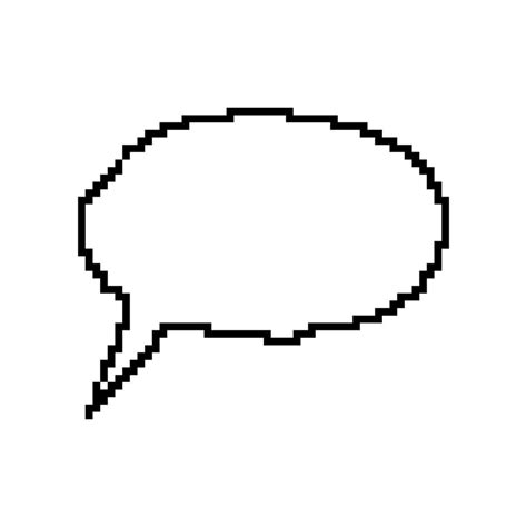 Cartoon Speech Bubble Pixel Art Bit Chat Icon S Vector Art