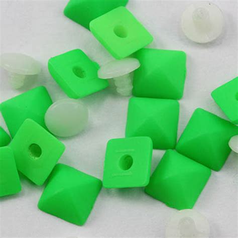 Plastic Pyramid Studs With Nail 8mm 50 Pcs