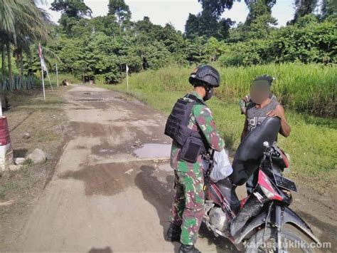 Gelar Sweeping Di Perbatasan RI PNG Satgas Yonif MR 413 Kostrad