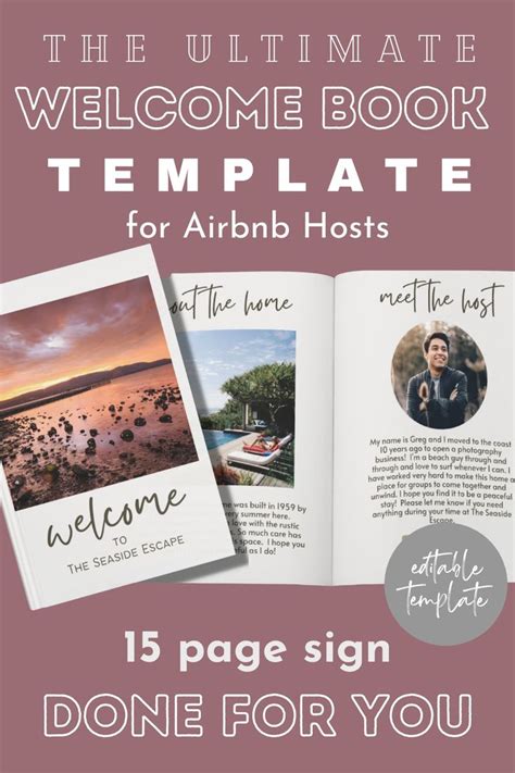 Welcome Book Template For Airbnb Hosts Vacation Rental Binder