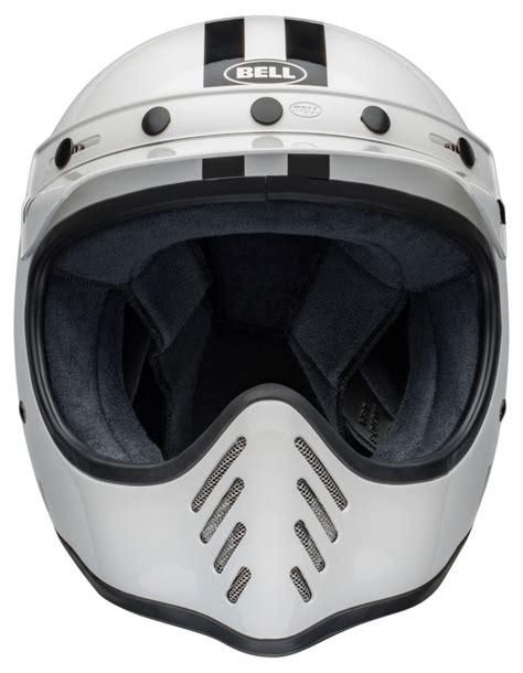 Casque Bell Moto Steve Mcqueen Gloss White Black Blanc