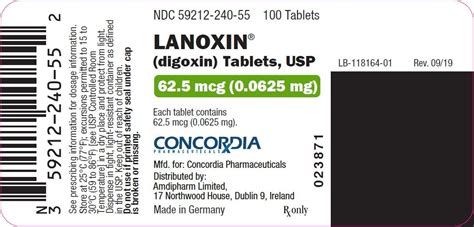 Lanoxin Tablets Fda Prescribing Information Side Effects And Uses