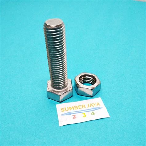 Jual Mur Baut Stainless M16 X 60 16x60 Hexagon TERMURAH Di Lapak Sumber