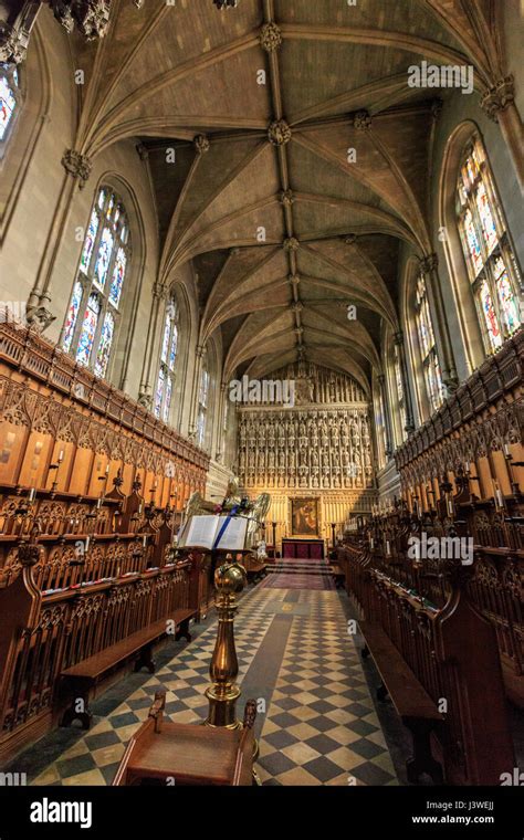 The Interior Of Magdalen College Chapel Oxford University England