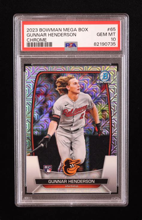 Gunnar Henderson Bowman Chrome Mega Box Rc Psa Pristine