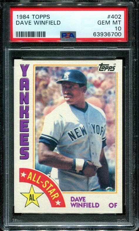 Fleer Yankees Dave Winfield Graded Authenticated Encased Psa