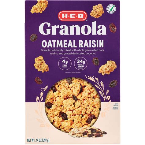 H E B Select Ingredients Granola With Raisins Shop Cereal At H E B