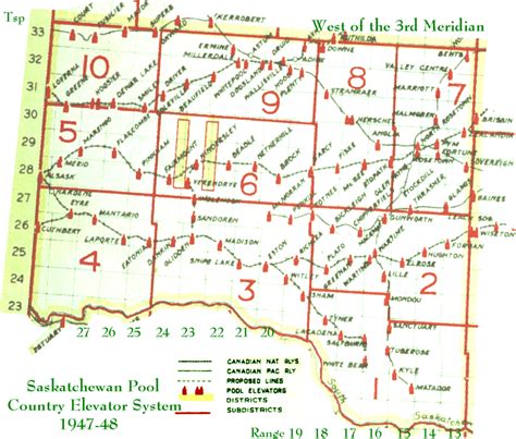 Saskatchewan Wheat Pool 1947 48 Map