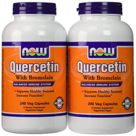 Now Foods Quercetin With Bromelain Vegetable Capsule Pack