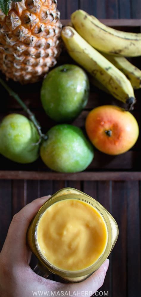 Mango Pineapple Banana Smoothie Masala Herb