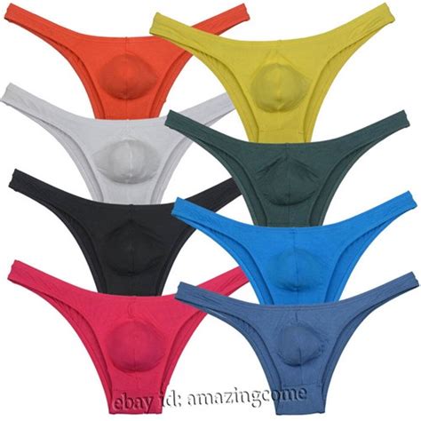 Mens Modal Cheeky Briefs Hipster Panties Underwear Half Cover Back Bikini Briefs EBay