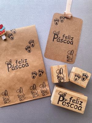 Kit Carimbos Pascoa Flores Compre Produtos Personalizados No Elo