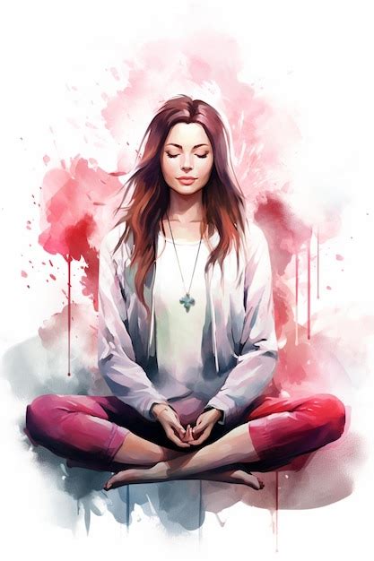 Premium Photo Vector Woman In Lotus Position Clipart Isolated Vector