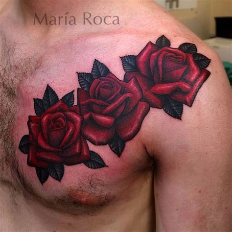 Arriba 104 Foto Tatuajes De Rosas En El Pecho Hombre Lleno