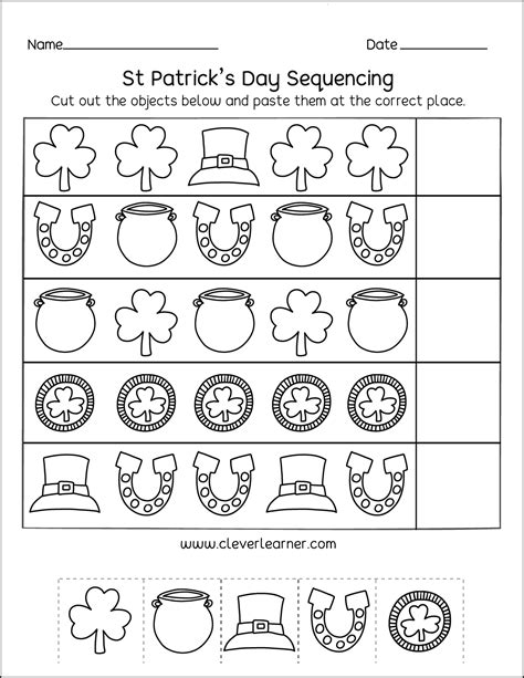 A Variety Of Activity Sheets On St Patricks Day For Preschools