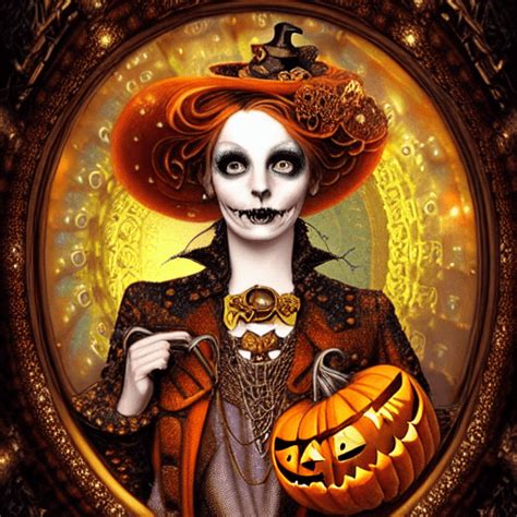 Whimsical Victorian Steampunk Jack O Lantern 3d Art · Creative Fabrica