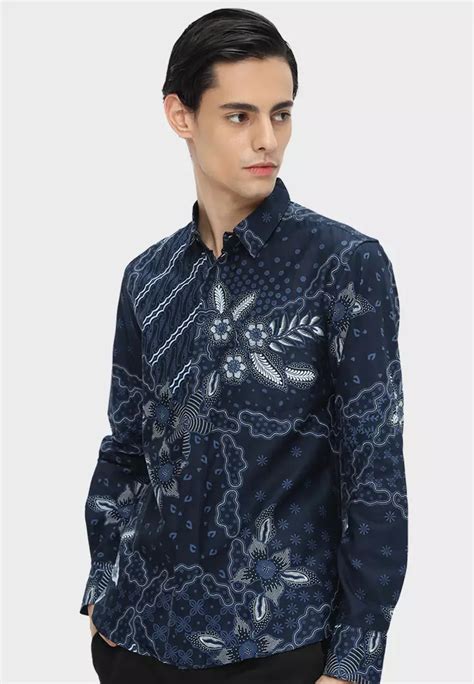 Jual Jayashree Batik Slimfit Adiya Kemeja Batik Pria Lengan Panjang