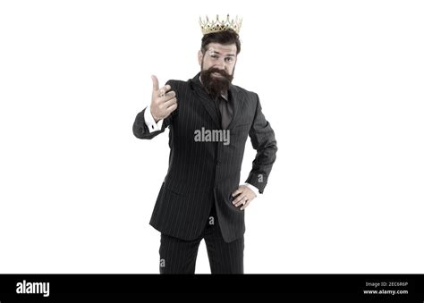 Power And Influence Business King Businessman Wear Crown Business