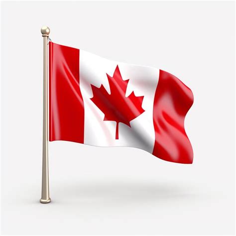 Premium Ai Image A Flag With A Maple Leaf On It