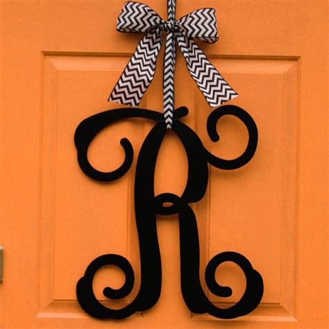 Monogram Letter Initial Letter Monogram Door Hanger Front Door