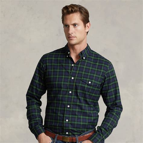 Ralph Lauren Custom Fit Plaid Twill Shirt Shopstyle