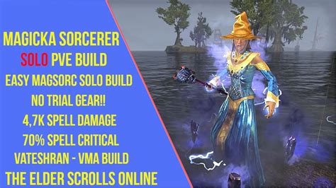 ESO Magicka Sorcerer Solo PVE Build Firesong Vateshran VMA Build