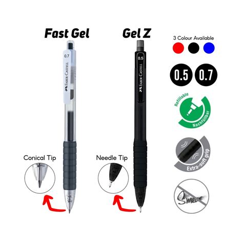 Faber Castell Fast Gel Air Gel Fast Gel Z Pen Retractable Gel Pen