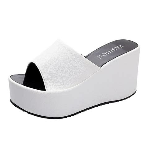 Zaroyeax Womens Summer Open Toe Wedges Slippers Beach Walk Shoes Sandals Casual Shoes