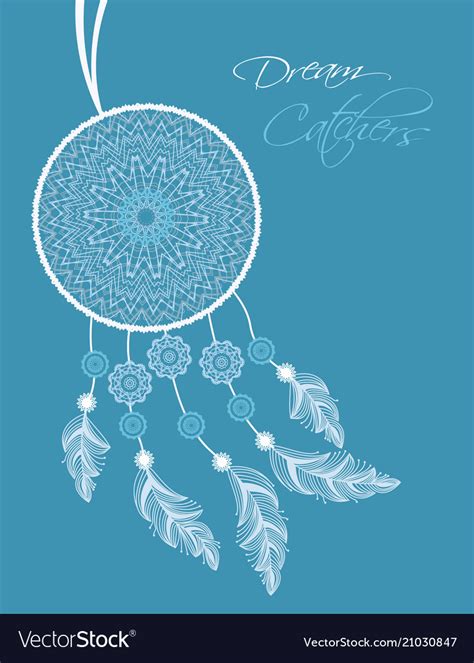 Dreamcatcher With Feathers Royalty Free Vector Image